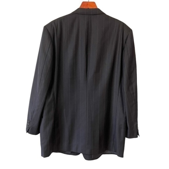 Giorgio Armani for Boyd’s Mens Pinstripe Sport Coat in Navy Sz Approx 44R - Picture 2 of 11